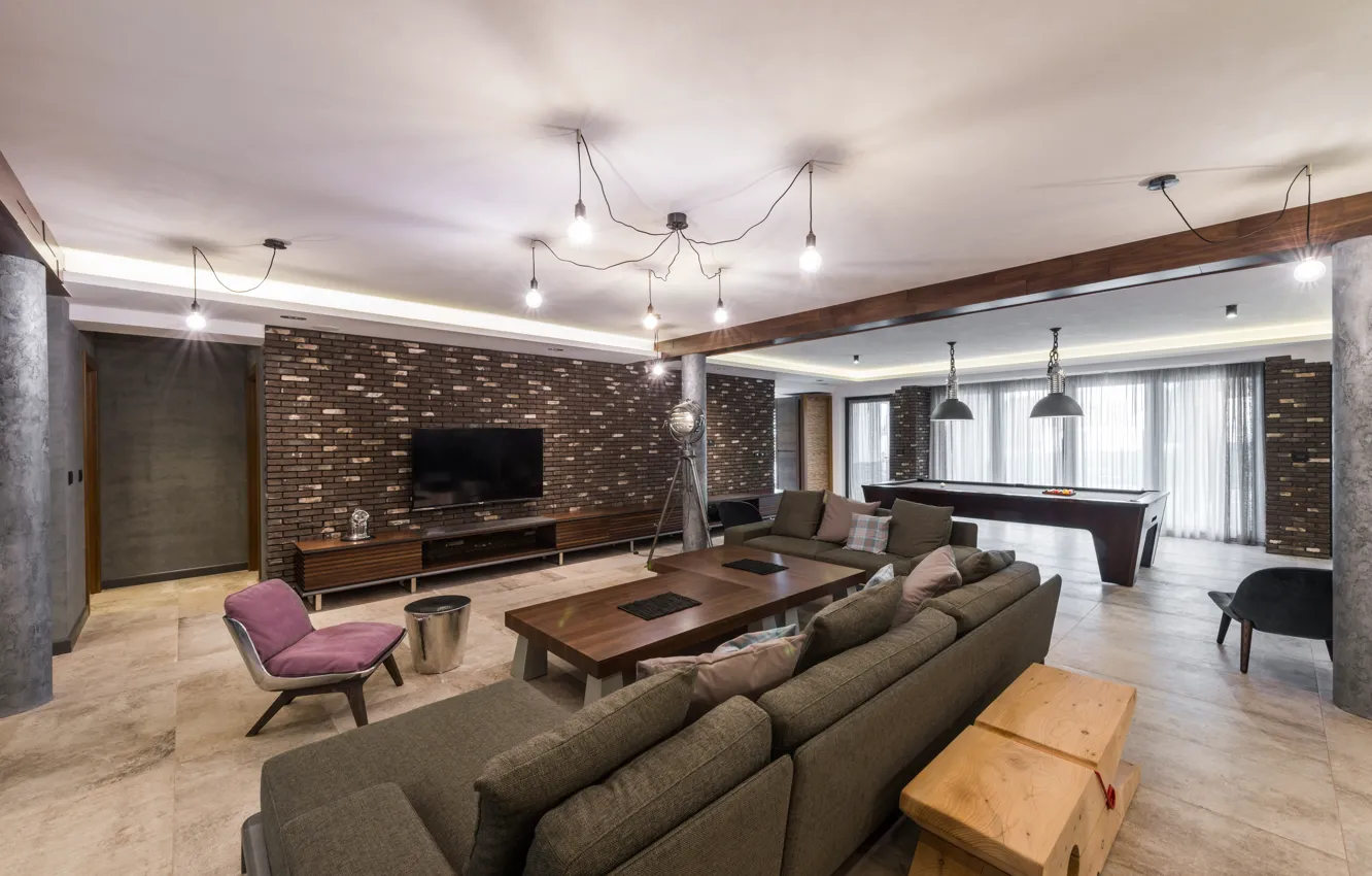 Фото обои design, style, living room, fireplace