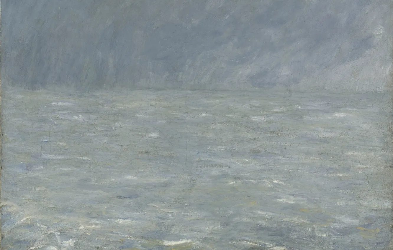 Фото обои море, масло, 1904, Кес ван Донген, Трувиль, (Пасмурная погода)