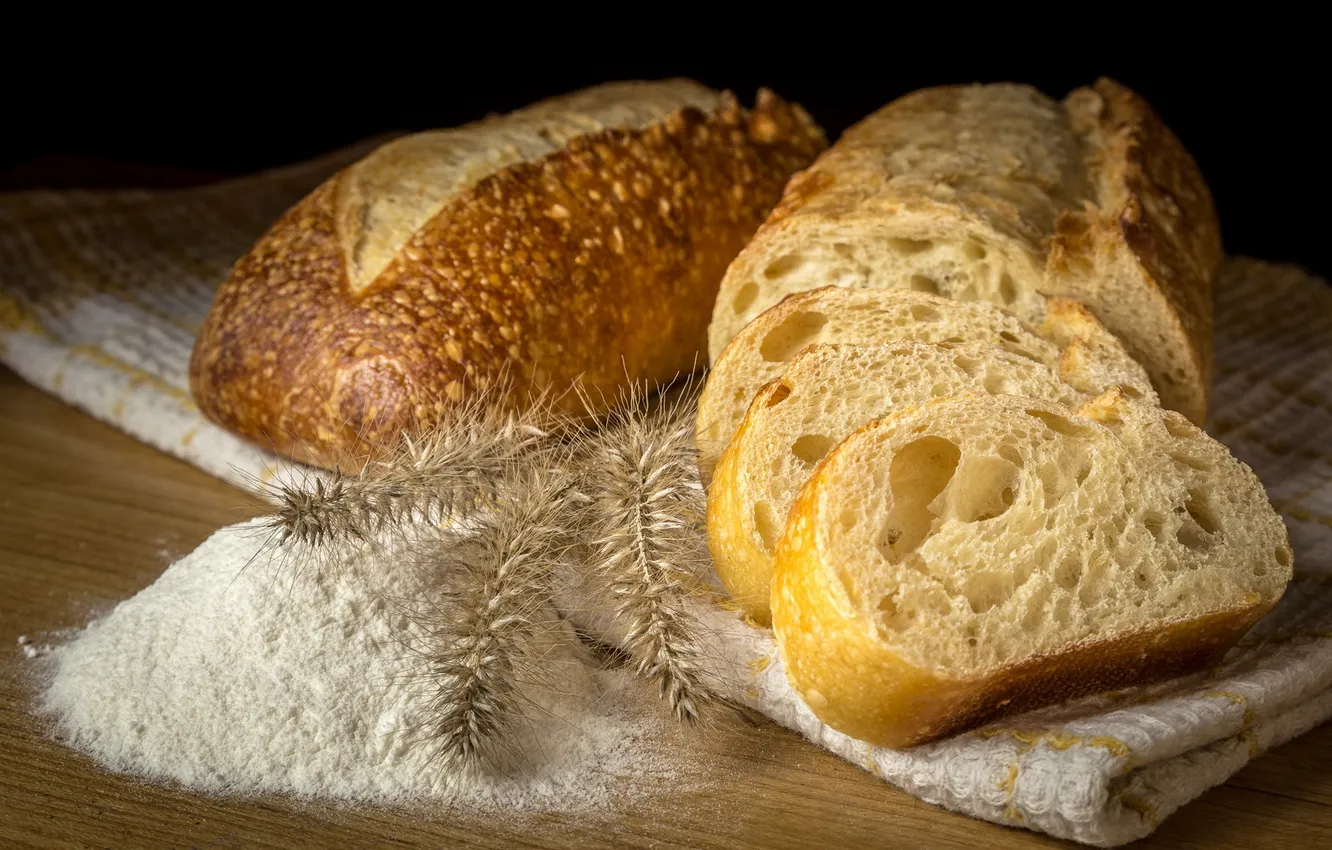 Фото обои еда, хлеб, мука