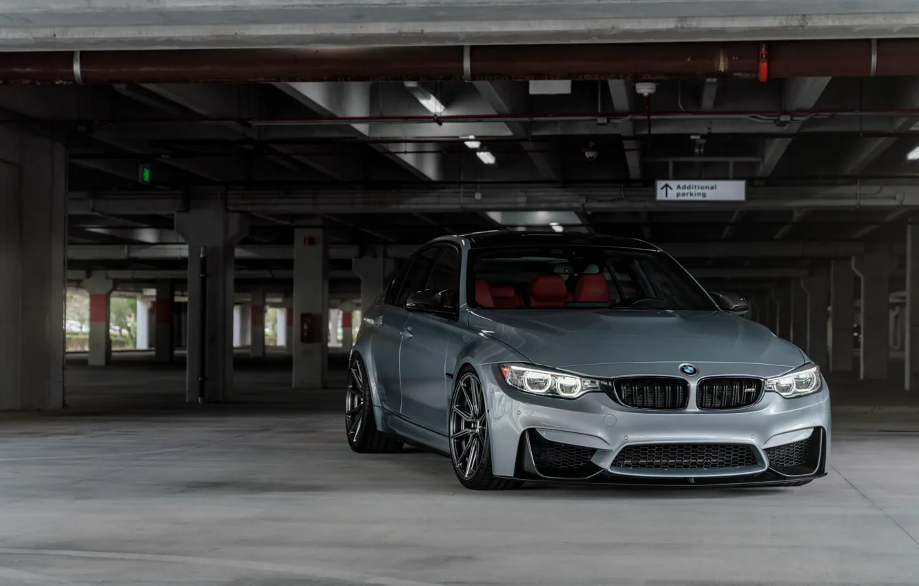 Фото обои BMW, Vossen, Silver, F80, Sight