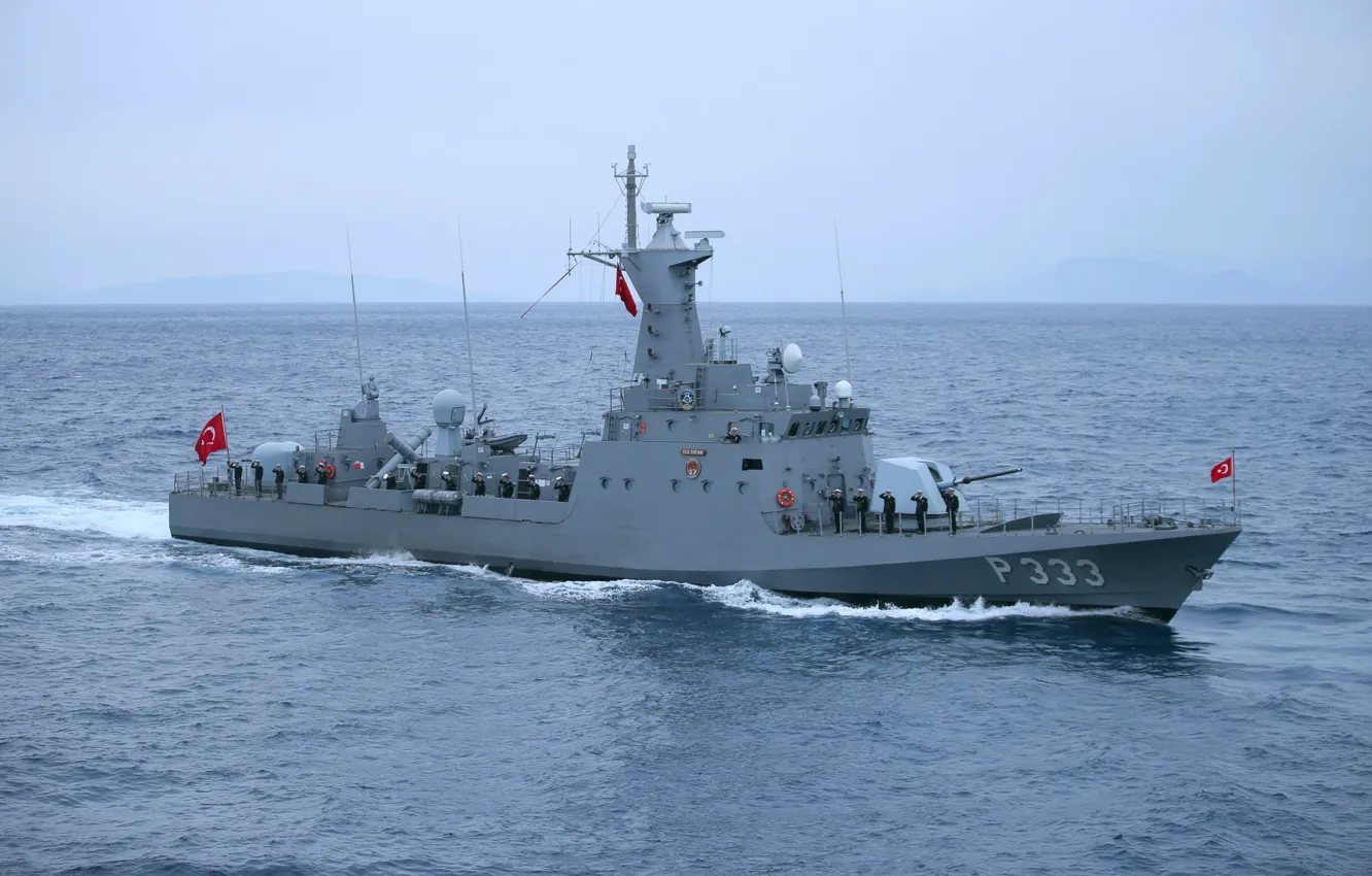 Фото обои ВМС Турции, TCG Tufan, Ракетный катер