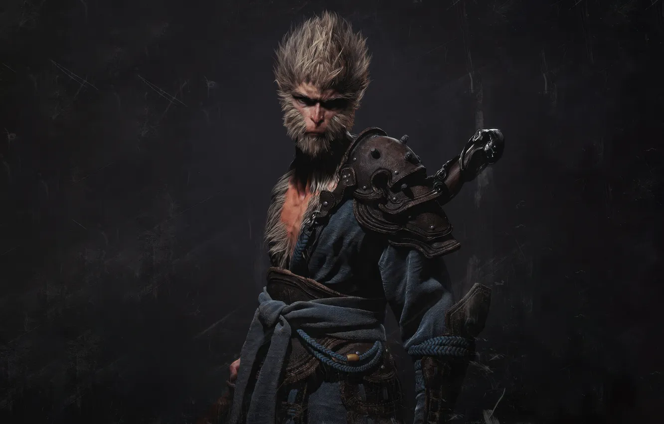 Фото обои Games, Dark background, 2024 Games, Black Myth: Wukong, Destined One