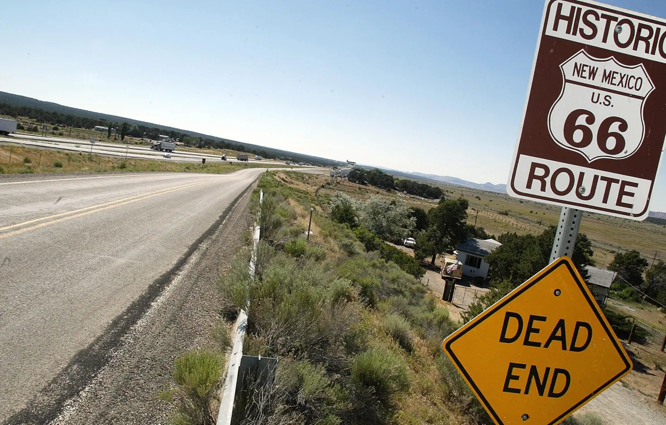 Фото обои ужас, Америка, Нью Мексико, дорога 66, смертельное шоссе