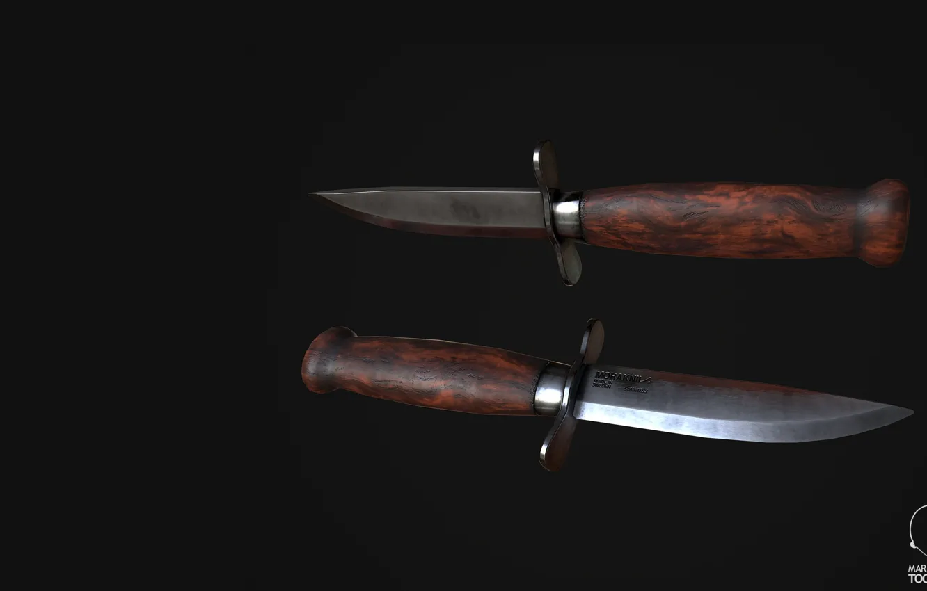 Фото обои оружие, арт, нож, linus scheffel, Scout Knife