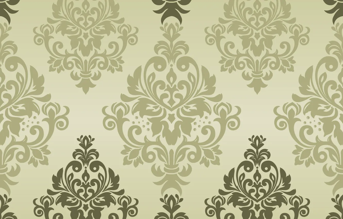 Фото обои зеленый, vector, текстура, орнамент, background, pattern, classic, seamless