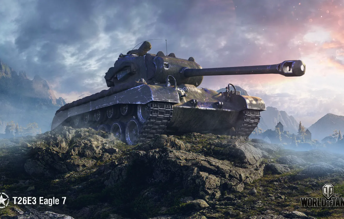 Фото обои WoT, World of Tanks, Wargaming, T26E3