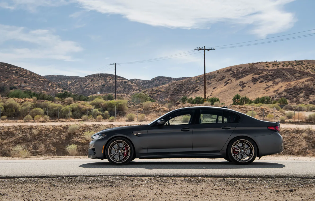 Фото обои BMW, side view, M5, F90, BMW M5 CS