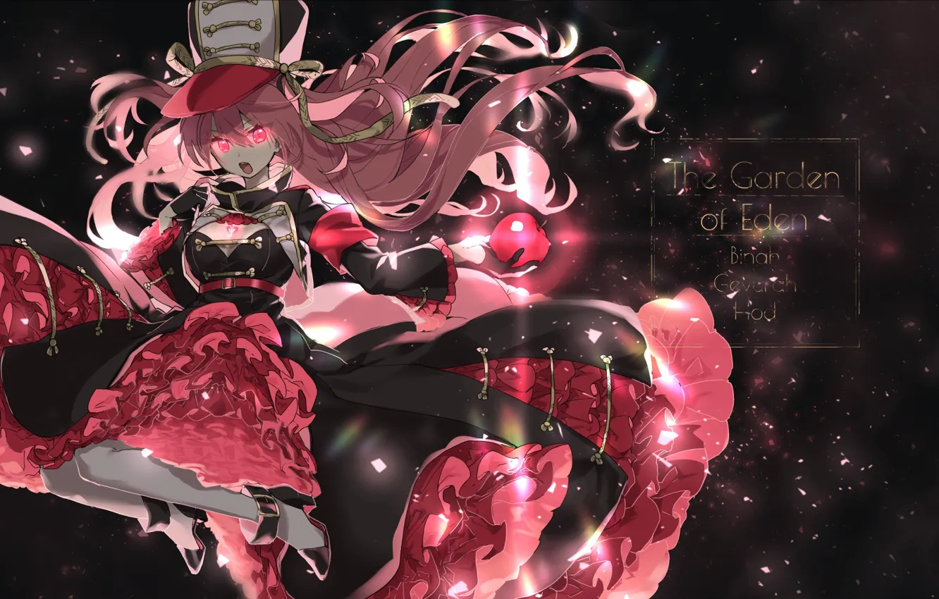 Фото обои девушка, яблоки, аниме, арт