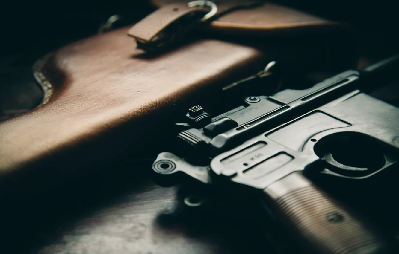 Фото обои пистолет, оружие, кобура, «Маузер», магазинный, Mauser C96