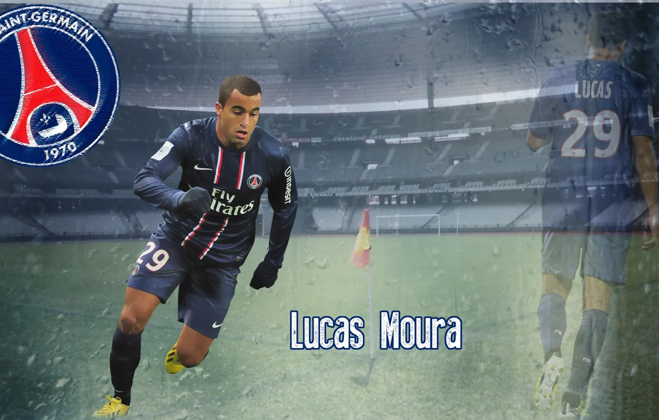 Фото обои wallpaper, sport, stadium, football, player, Paris Saint-Germain, Lucas Moura