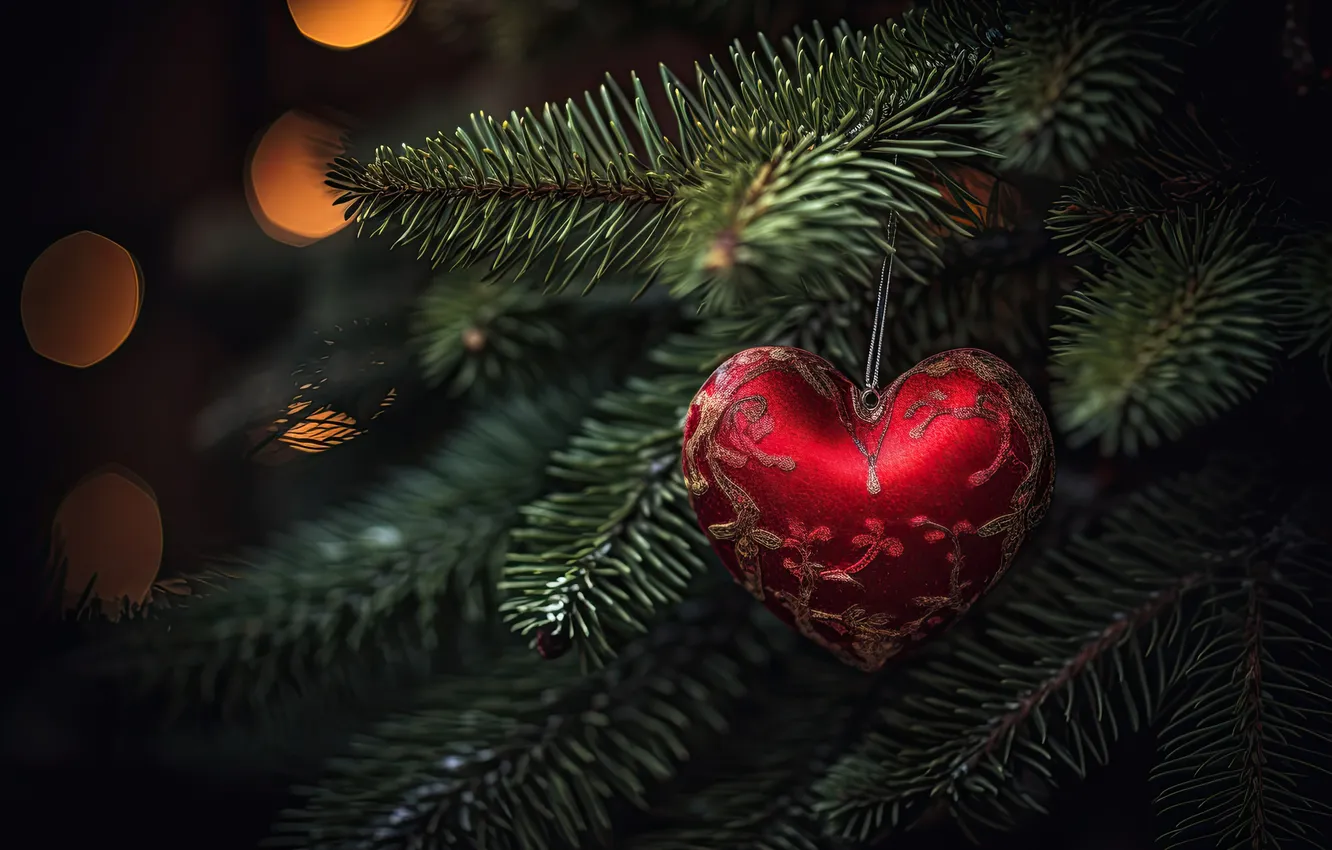 Фото обои любовь, романтика, сердце, Новый Год, Рождество, love, christmas, happy