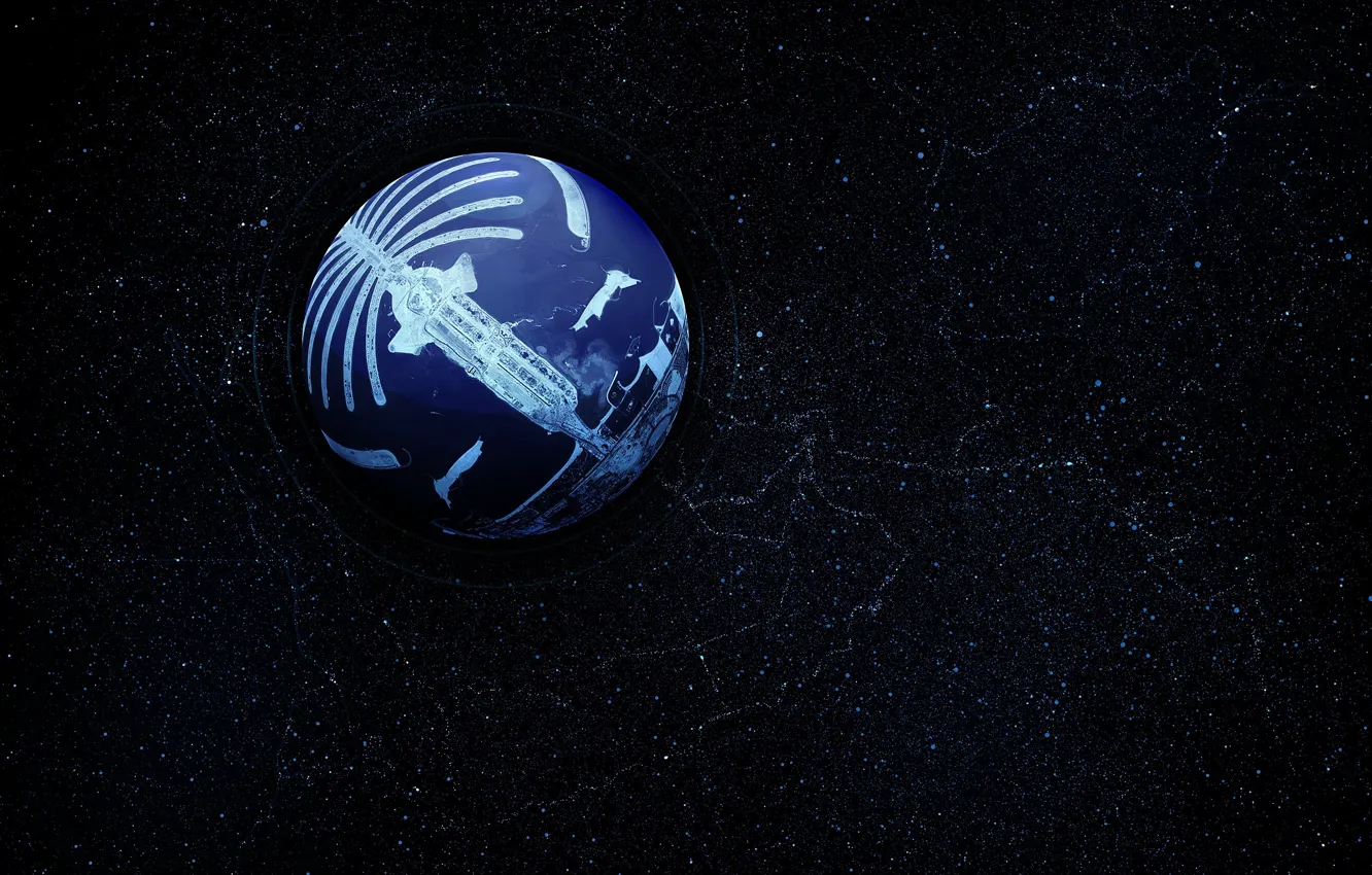 Фото обои space, Dubai, planet, In Dark