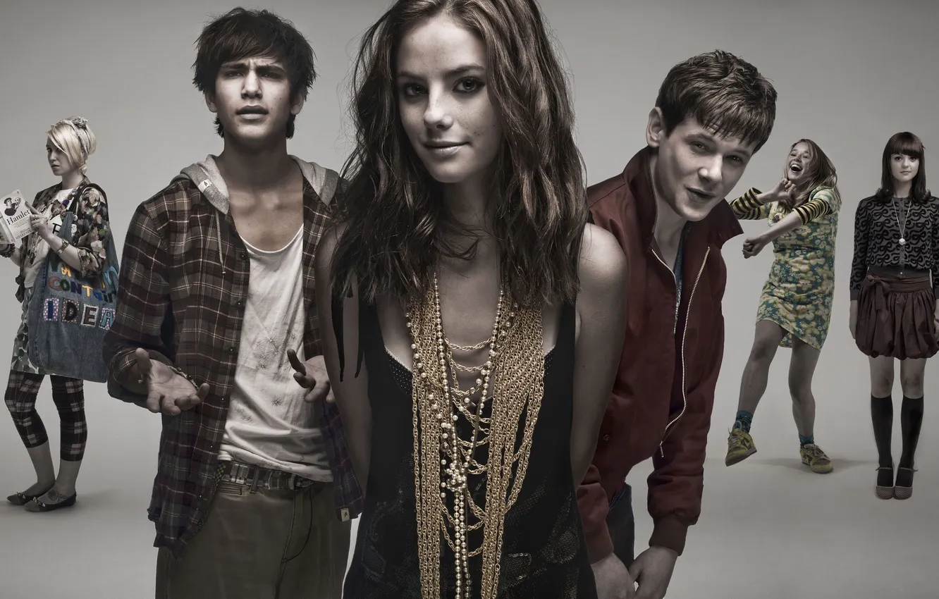 Фото обои Naomi, Katie, Freddie, Emily, Pandora, Karen, Skins, Effy