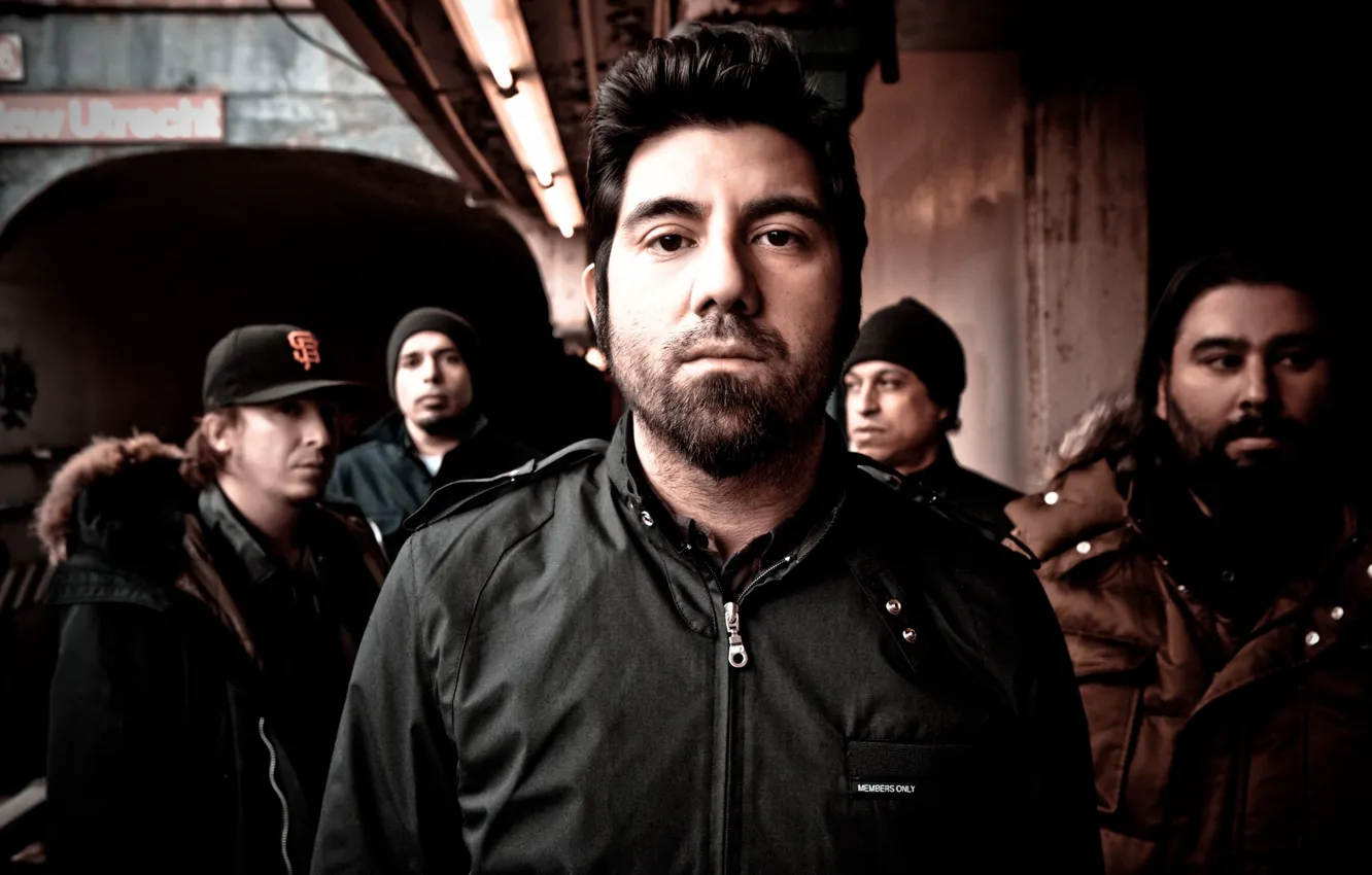 Фото обои Deftones, Frank Delgado, Abe Cunningham, Nu Metal, Stephen Carpenter, Chino Moreno, Sergio Vega