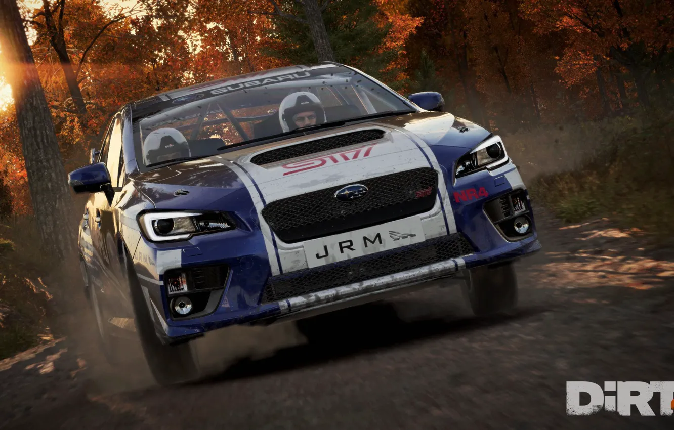 Фото обои car, Subaru, logo, game, Dirt, race, speed, fast