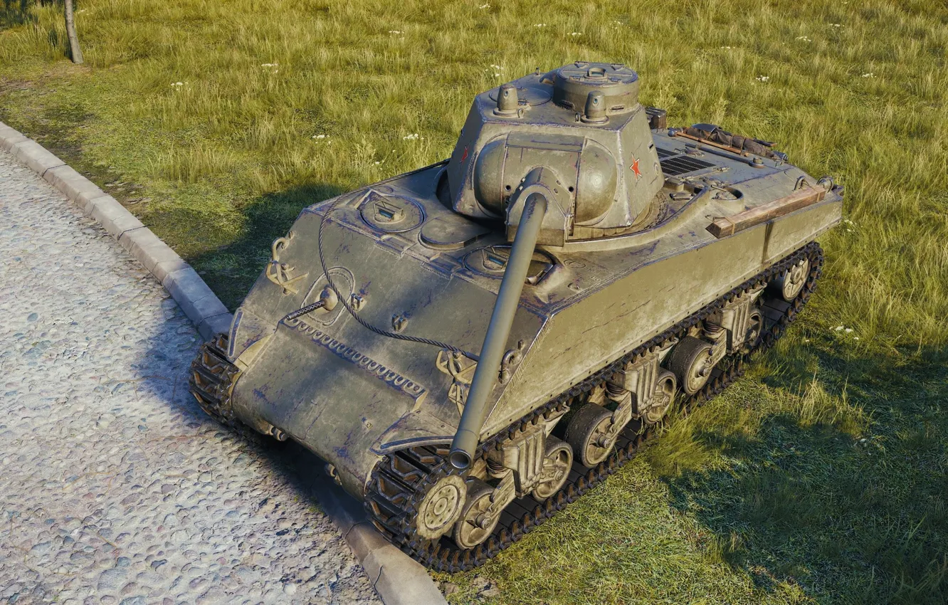 Фото обои Гибрид, M4A2 T-34, M4A2 с башней Т-34