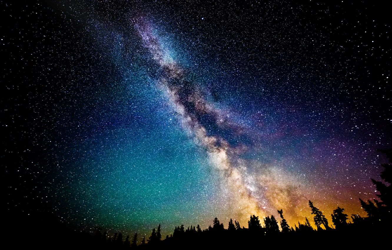 Фото обои небо, звезды, ночь, млечный путь