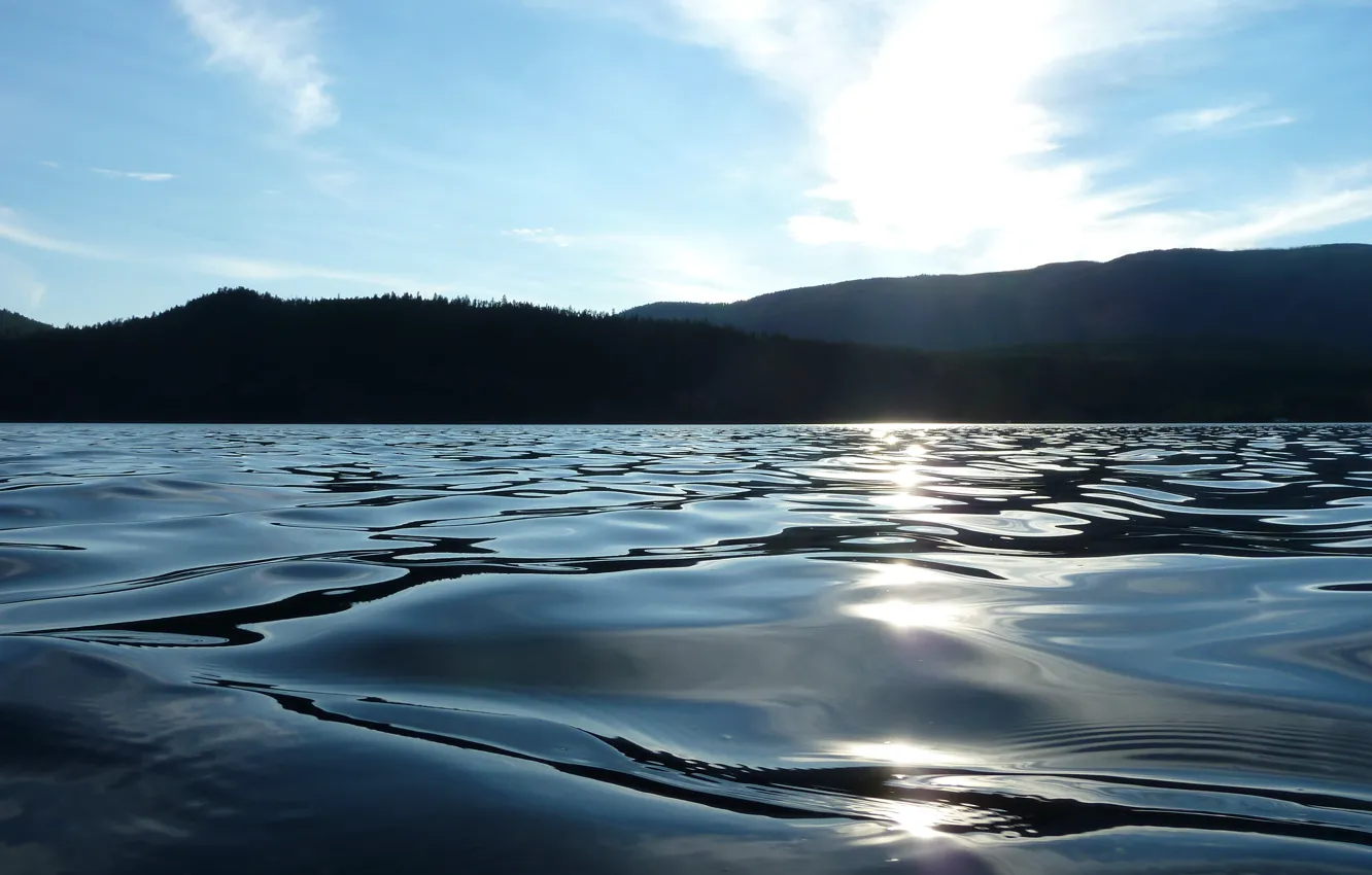 Фото обои Canada, British Columbia, sunset, water, lake, B.C., Moyie Lake