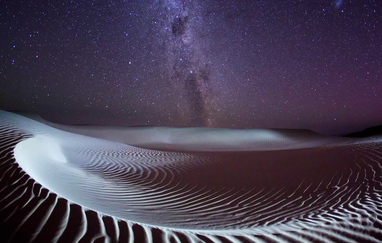 Фото обои звезды, ночь, Млечный Путь, Южная Австралия, полуостров Эйр, Sleaford Bay