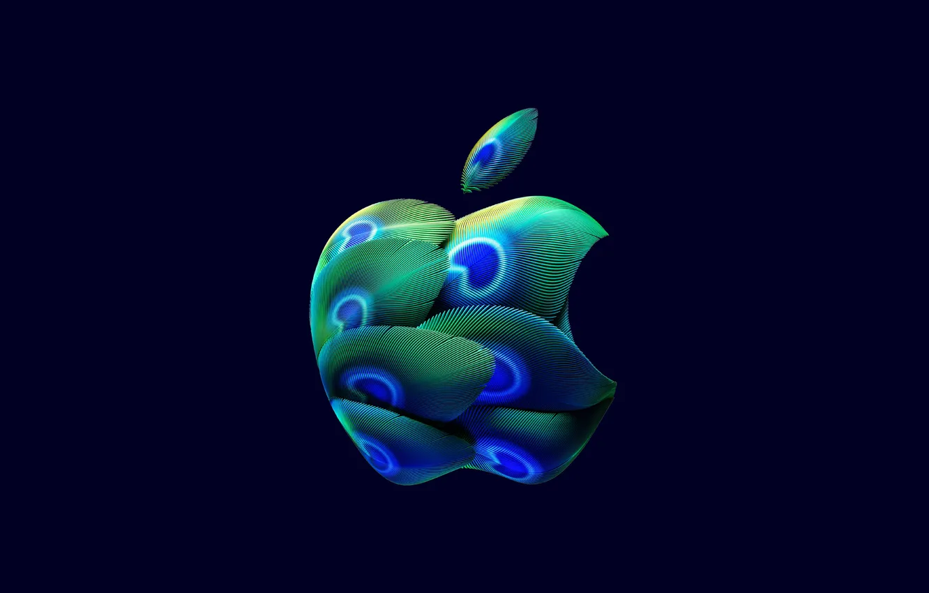 Фото обои Apple, dark background, Эппл, 2025, Hebbal Store