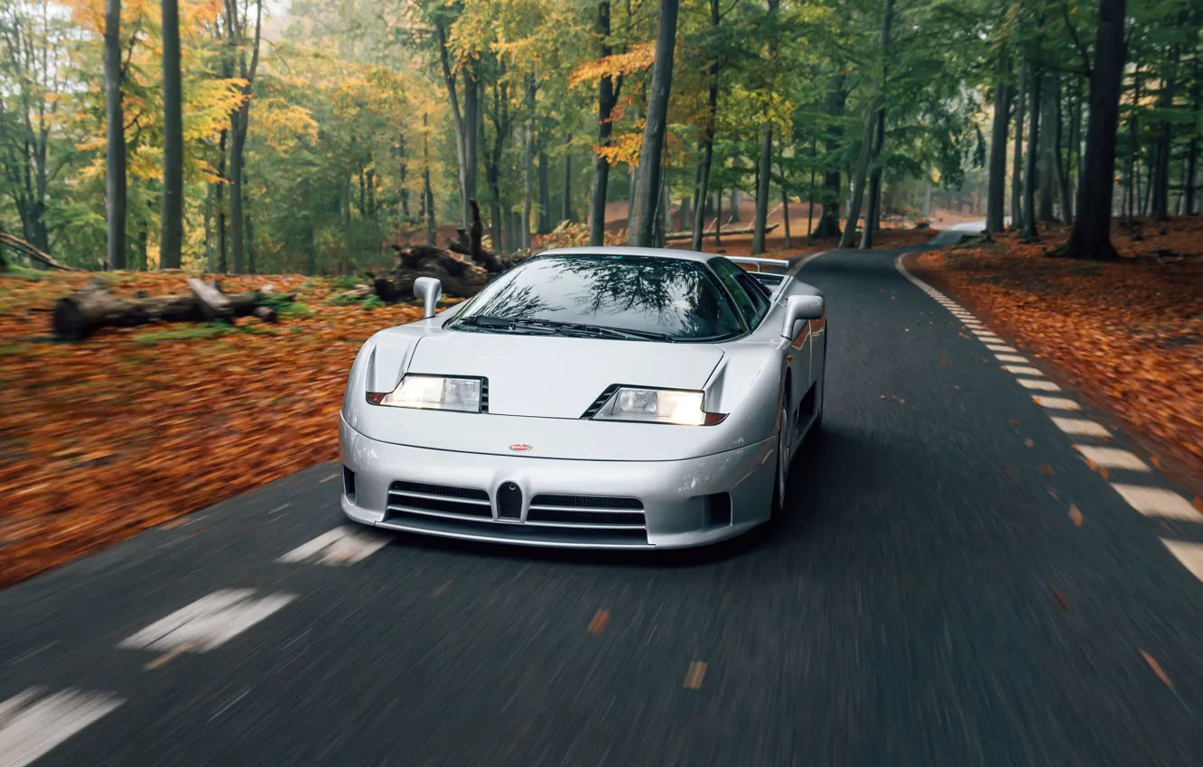 Фото обои Bugatti, drive, Bugatti EB110 GT, EB 110