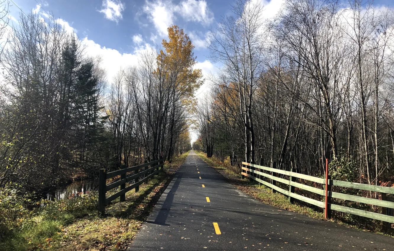 Фото обои bicycle path, Quebec - Canada, Canada National Trail