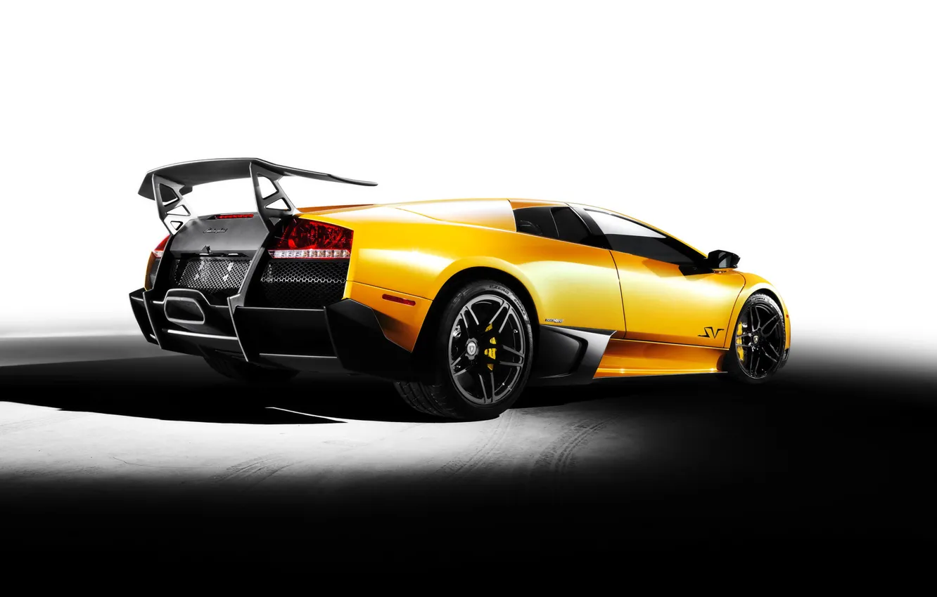 Фото обои жёлтый, Ламборджини, Lamborghini Murcielago