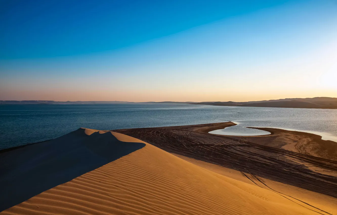 Фото обои desert, landscape, sand, dunes