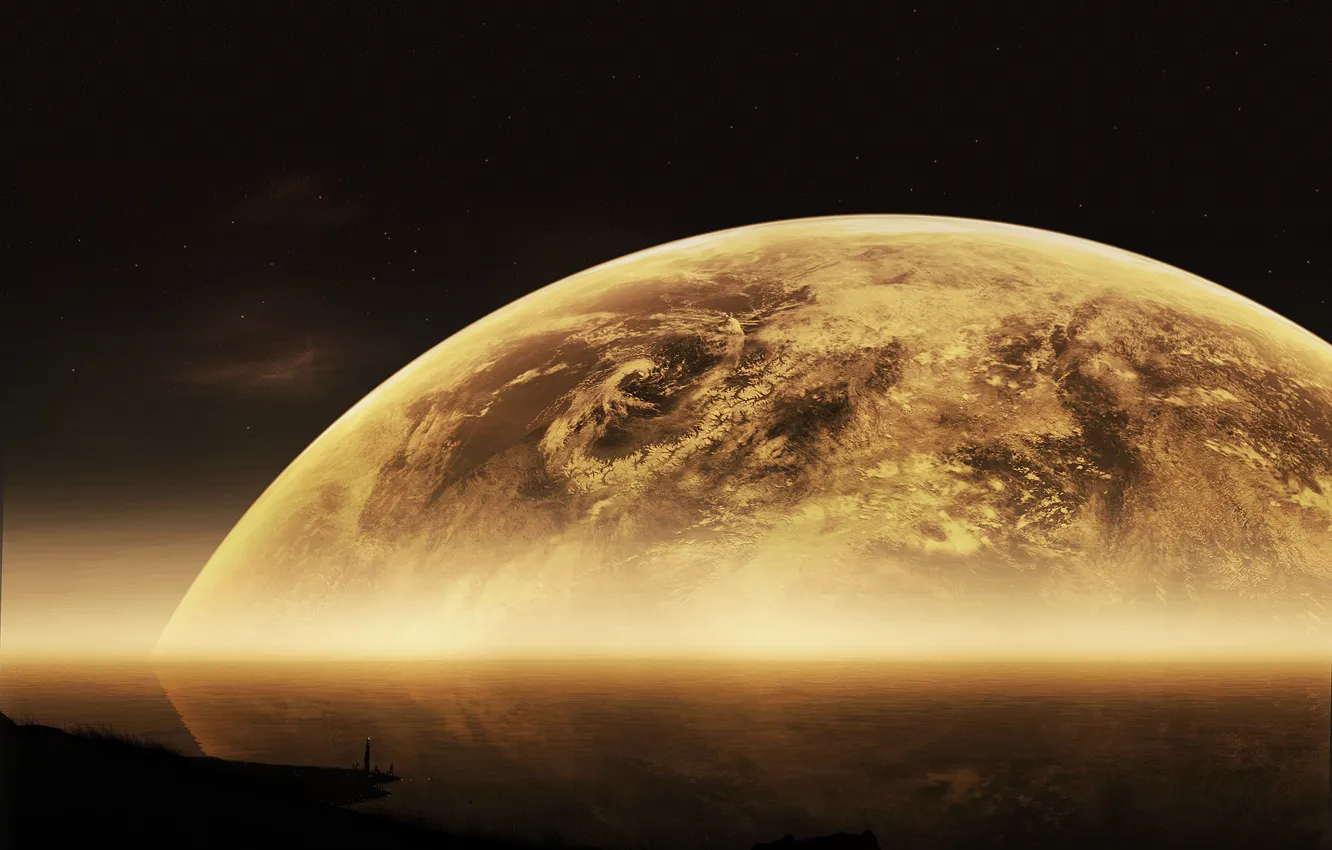 Фото обои moon, big, planets, Sci Fi, edged