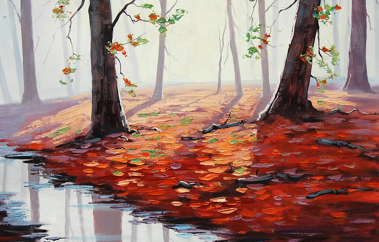 Фото обои АРТ, РИСУНОК, ARTSAUS, AUTUMN SUNLIGHT