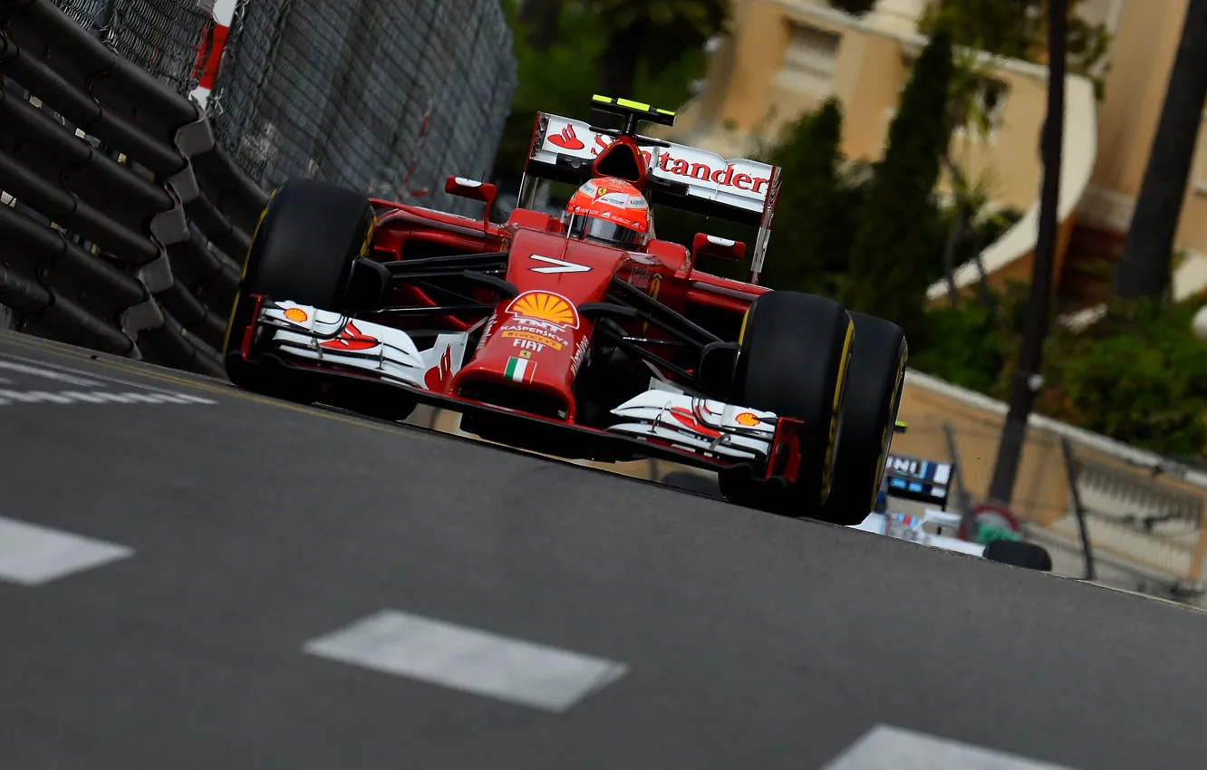 Фото обои Ferrari, Kimi, Raikkonen, Formula 1, Monte Carlo, F14T