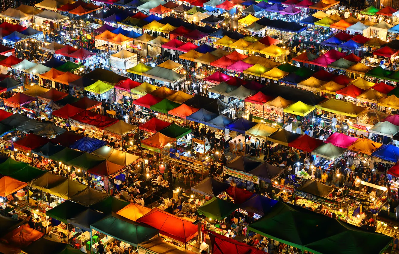 Фото обои colors, night, stores, market, trade