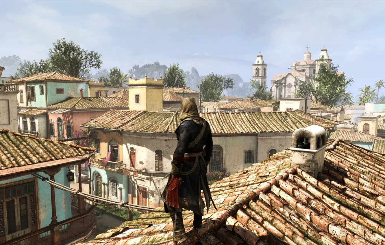 Фото обои ubisoft, assassin's creed, pirates, cuba, city​​, assassin's creed 4 Black Flag, assassin's creed black flag