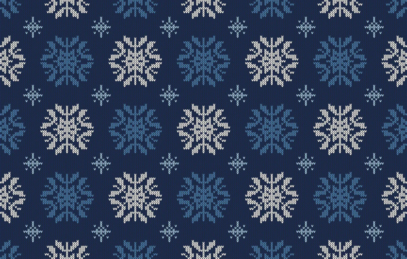 Фото обои зима, снежинки, фон, узор, christmas, winter, background, pattern