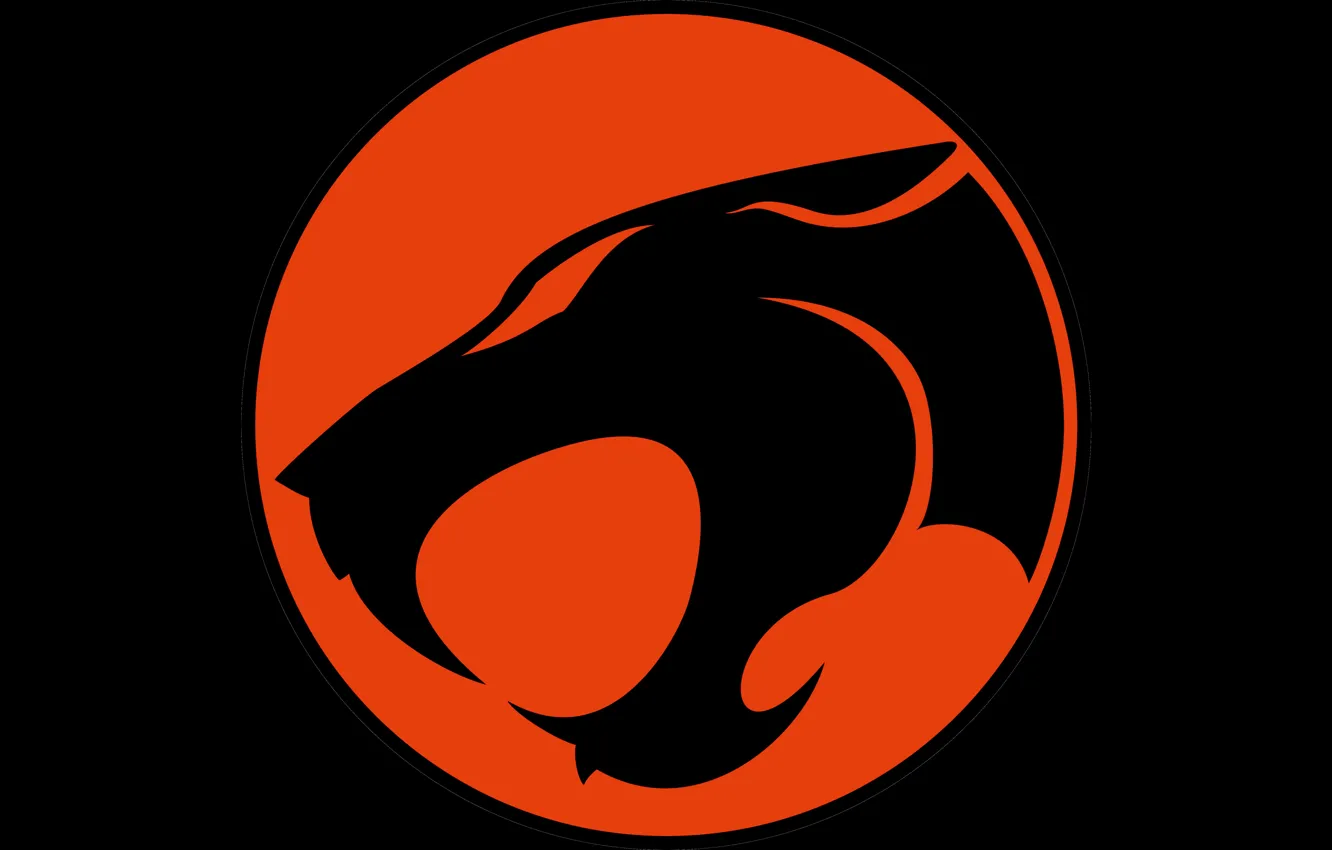 Фото обои red, logo, black, Thundercats