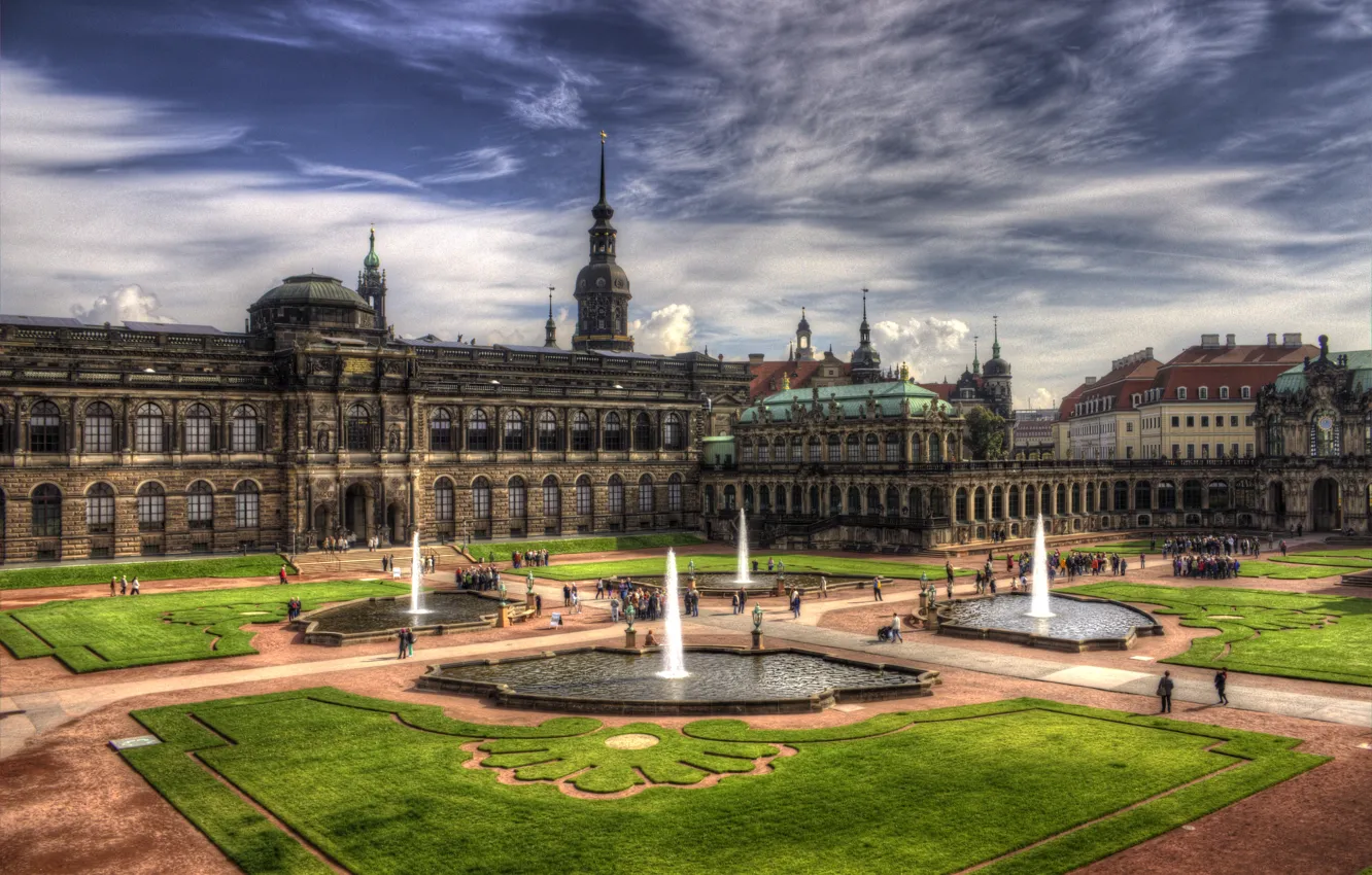 Фото обои Германия, Дрезден, Архитектура, Dresden, Deutschland, Architektur, Zwinger, Цвингер