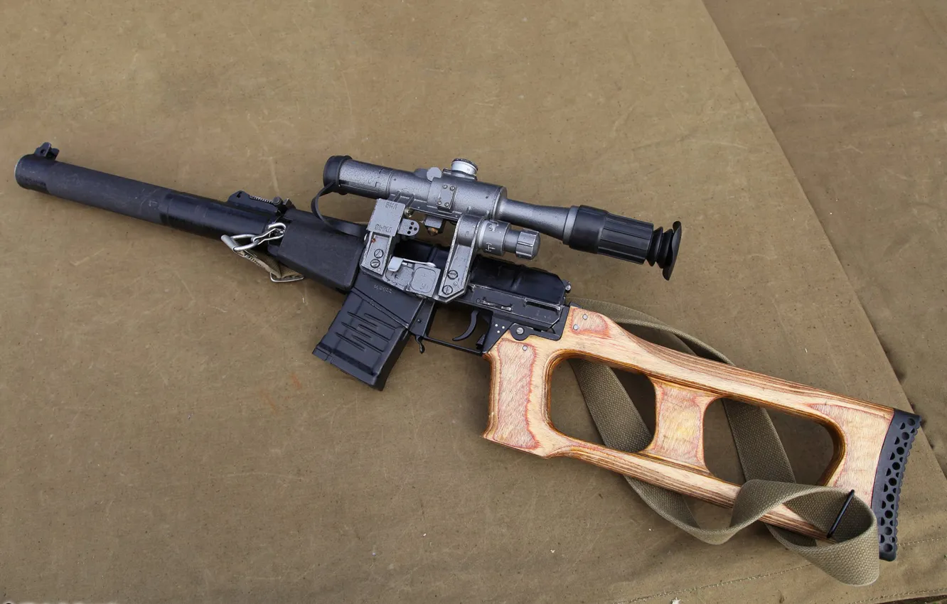 Фото обои оружие, винтовка снайперская специальная, винторез, Всс