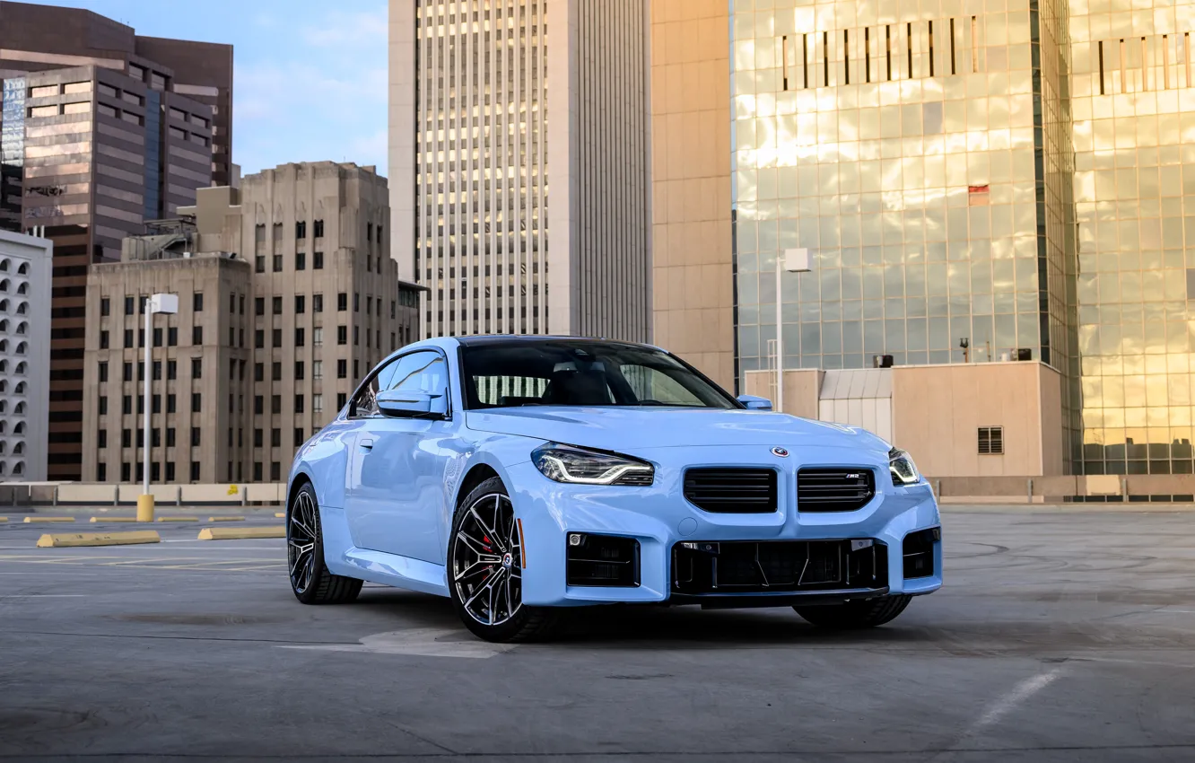 Фото обои car, city, BMW, buildings, M2, G87, BMW M2 MT, 🤢