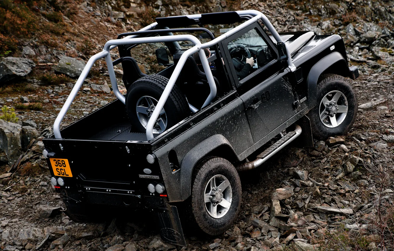 Фото обои камни, 2008, Land Rover, Defender, SVX, 60th Anniversary Edition
