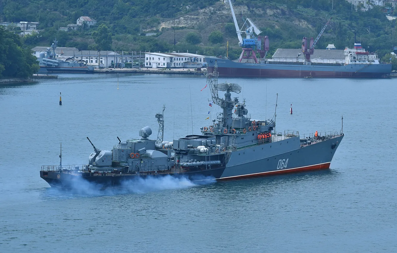 Фото обои корабль, вмф, противолодочный, малый, севастополь, муромец, проект 1124м