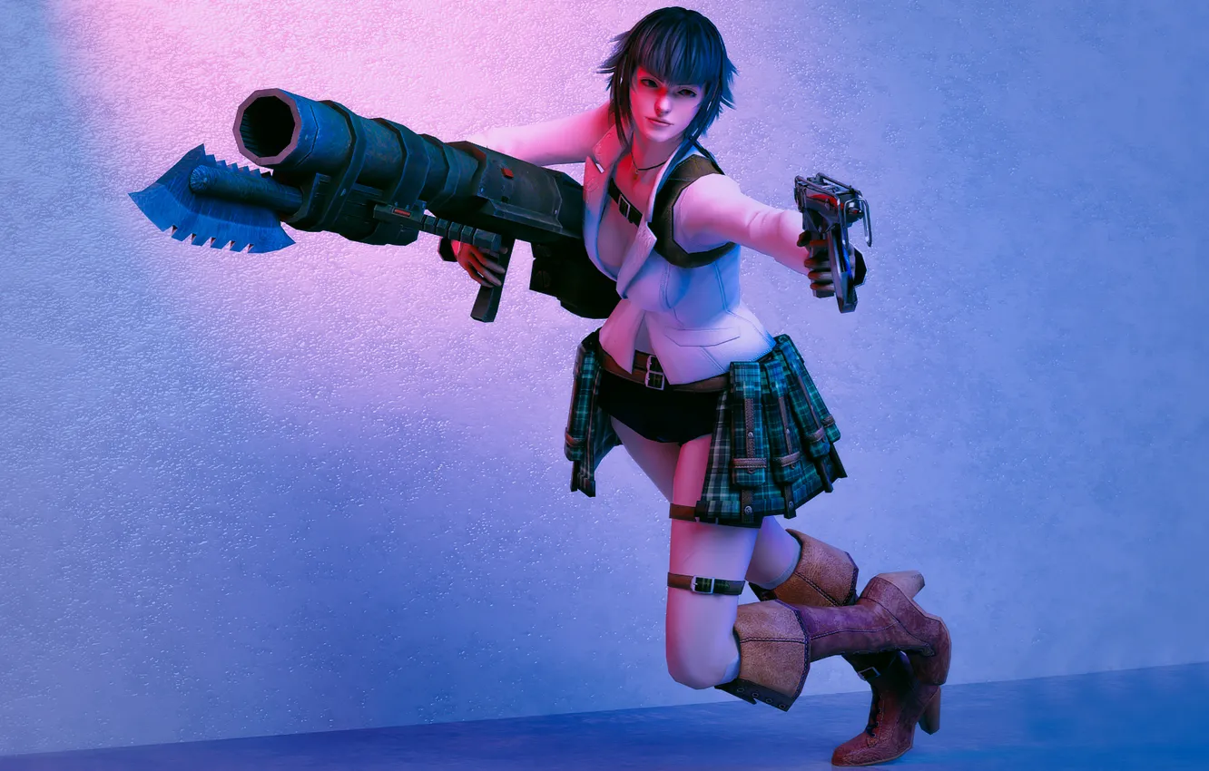 Фото обои оружие, girl, fanart, Devil May Cry, Lady