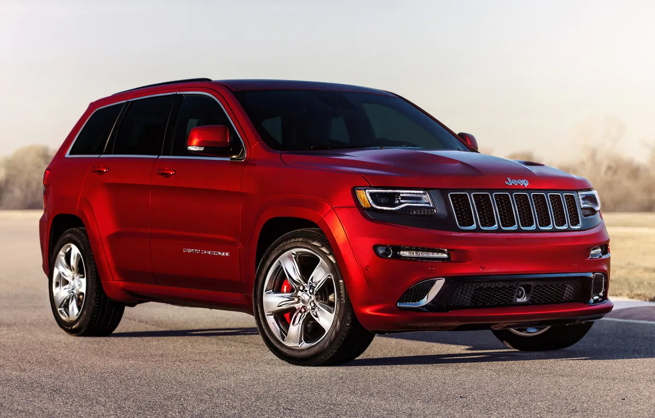 Фото обои трасса, джип, внедорожник, красивый, SRT, Jeep, Grand Cherokee