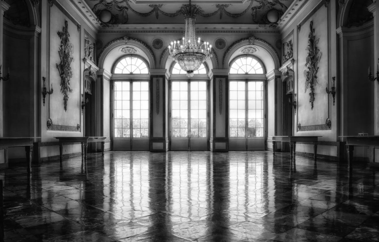 Фото обои интерьер, колонка, зал, дворец, свод, бальный зал