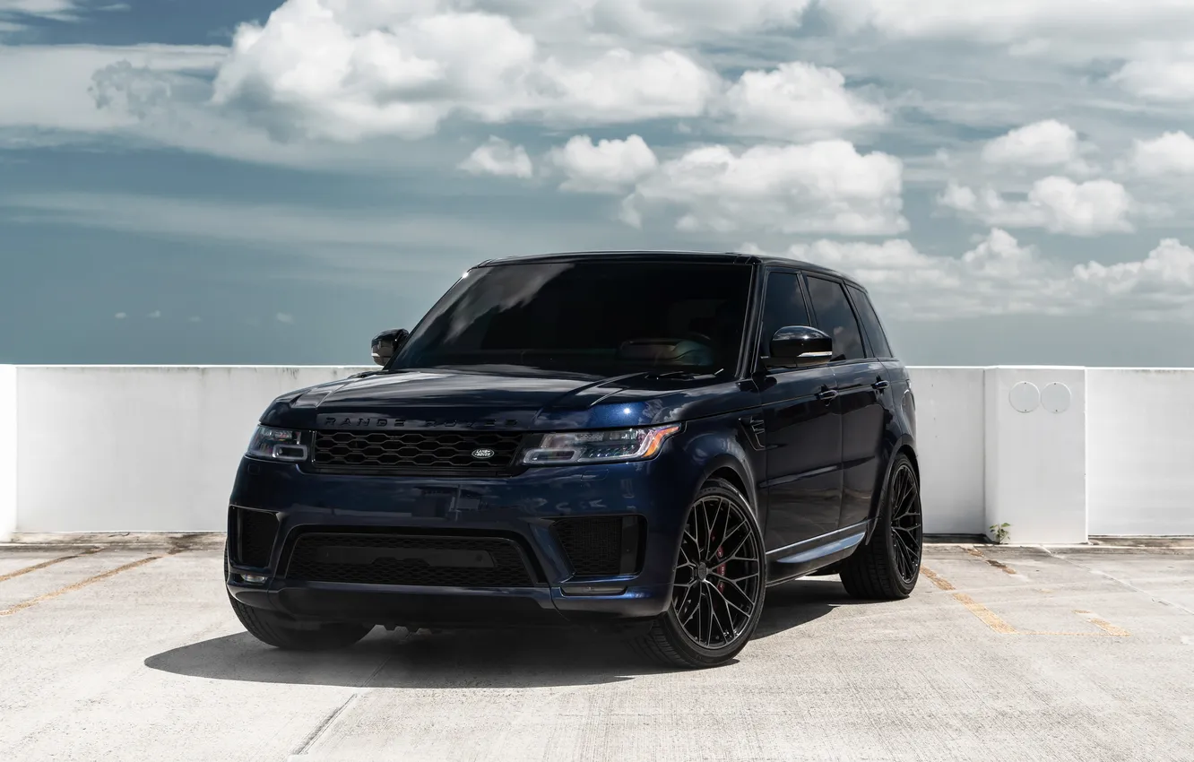 Фото обои Range Rover, Blue, Parking, Cloud, Ranger Rover Sport