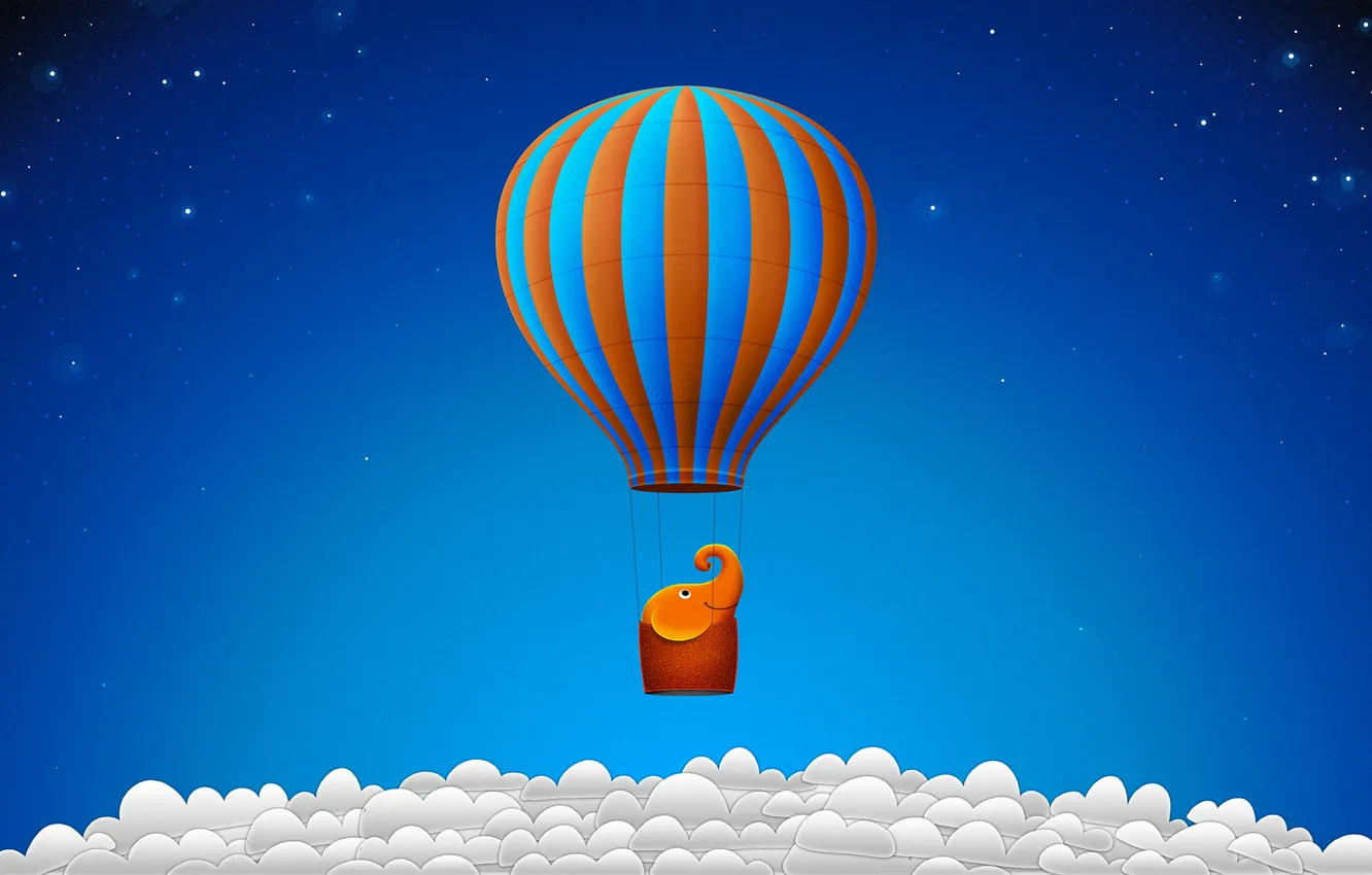 Фото обои облака, шар, воздушный