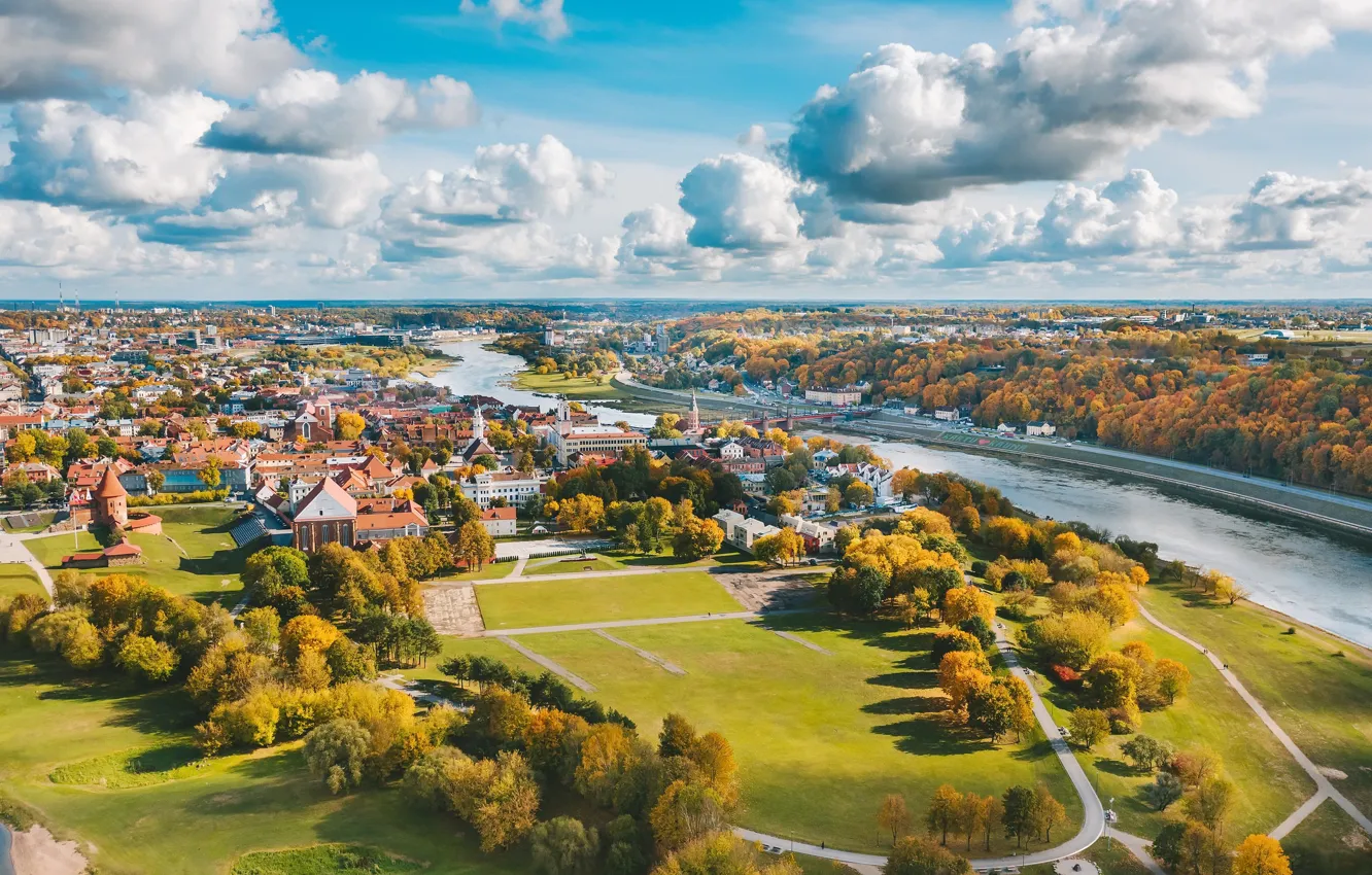 Фото обои город, Lietuva, Kaunas