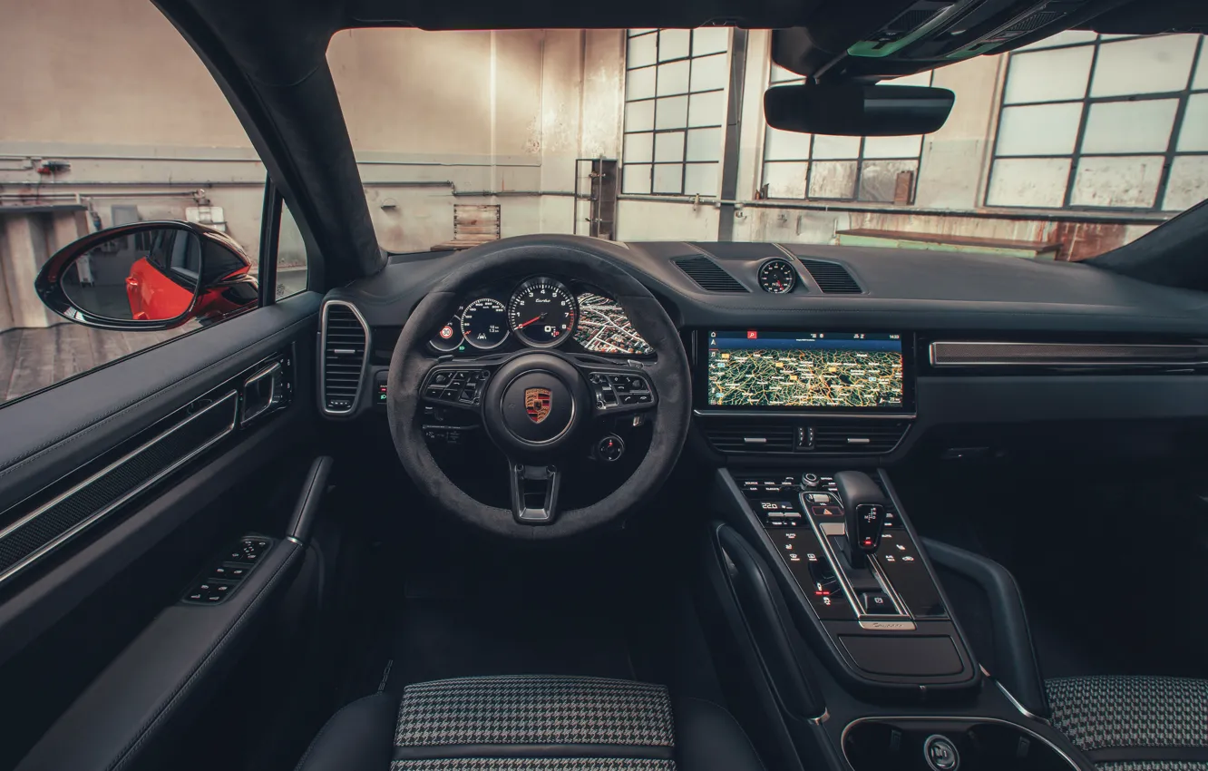 Фото обои Porsche, салон, Coupe, Turbo, Cayenne, 2019