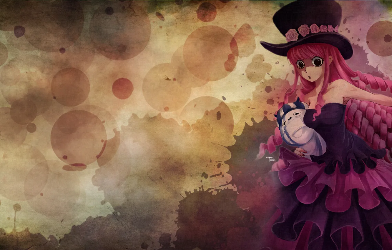 Фото обои девушка, шляпа, платье, one piece, perona
