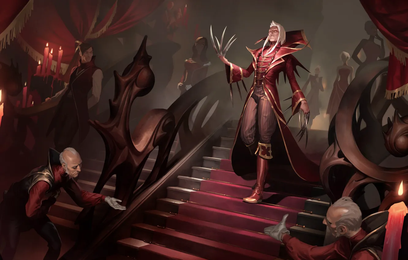 Фото обои лестница, хозяин, слуги, Legends of Runeterra, когти