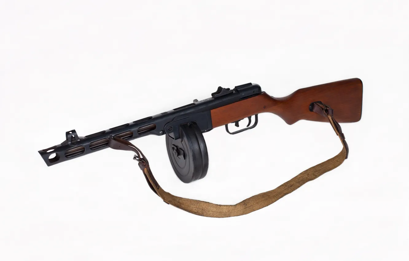 Фото обои оружие, ВОВ, боке, WW2, wallpaper., пистолет-пулемет, ППШ-41, амуниция камуфляж снаряжение